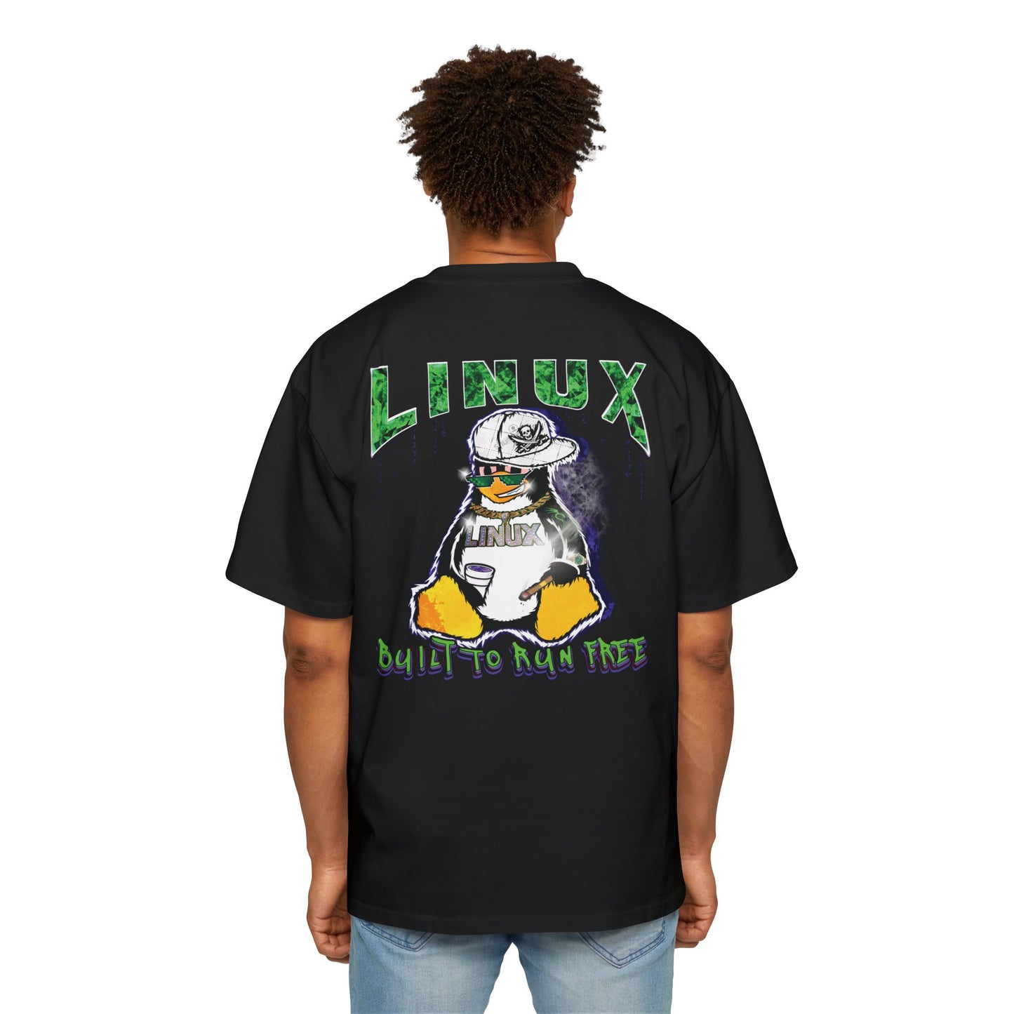 G-TUX — "Built to Run Free" - Mens Heavy Oversized Shirt